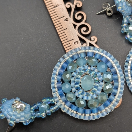 Ohrringe hängend, florale boho Ohrringe, Handgemacht