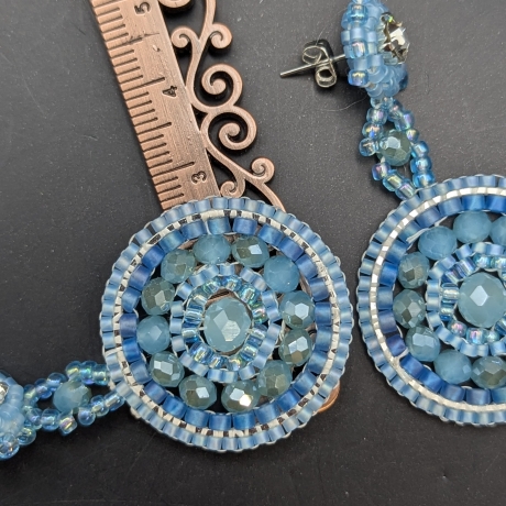 Ohrringe hängend, florale boho Ohrringe, Handgemacht