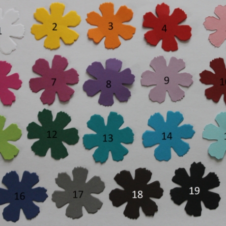 20 Blumen aus Papier