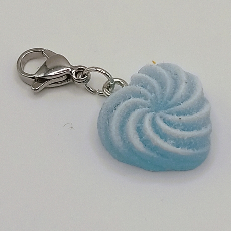 Herz Bonbon Charm Clip Anhänger Bettelarmband blau