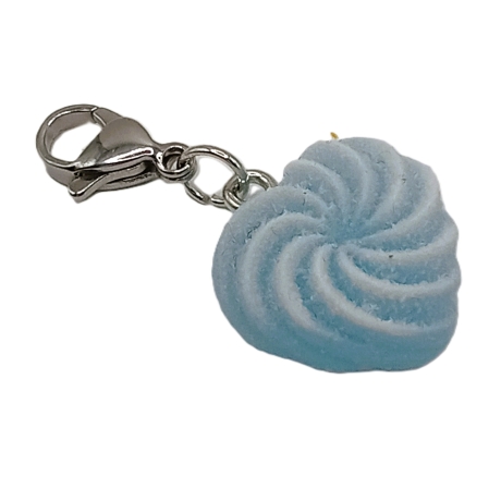 Herz Bonbon Charm Clip Anhänger Bettelarmband blau