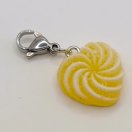 Herz Bonbon Charm Clip Anhänger Bettelarmband gelb