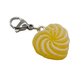 Herz Bonbon Charm Clip Anhänger Bettelarmband gelb