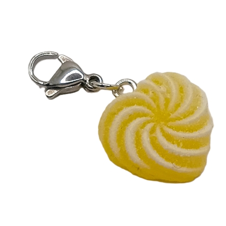 Herz Bonbon Charm Clip Anhänger Bettelarmband gelb