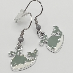 Wale Edelstahl Ohrhänger Ohrringe Modeschmuck Kinder Schmuck