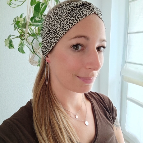 Haarband Stirnband Leoprint Beige Schwarz Handmade Limitiert