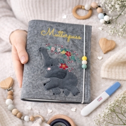 Mutterpasshülle Boho Elefant 