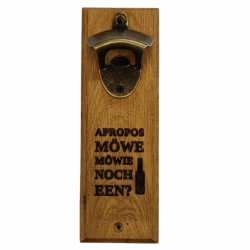 Wand-Flaschenöffner „Apropos Möwe“ aus Eichenholz