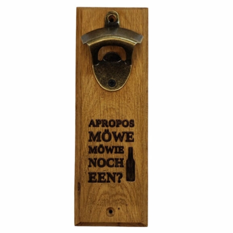 Wand-Flaschenöffner „Apropos Möwe“ aus Eichenholz