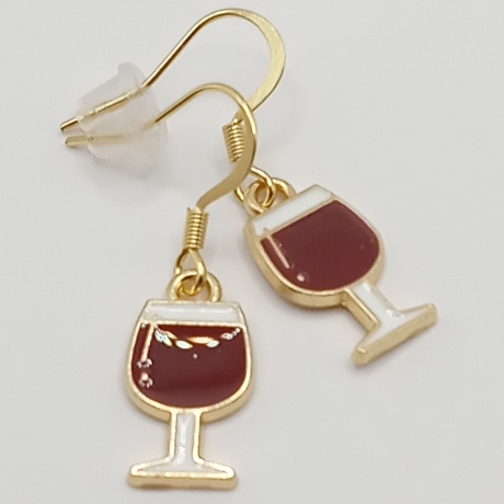 Weingläser Edelstahl Ohrhänger Ohrringe Schmuck