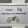 Geldgeschenk Bilderrahmen 16. Geburtstag Motorrad DIN A4