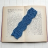 Lesezeichen Blau verschiedene Formen handgestrickt