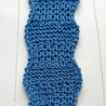 Lesezeichen Blau verschiedene Formen handgestrickt