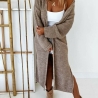 Oversize Strickmantel lang Strickjacke Cardigan Weste Braun S M L