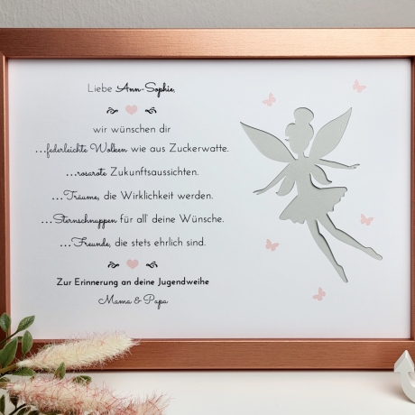 personalisiertes Geldgeschenk zur Jugendweihe - Motiv Fee