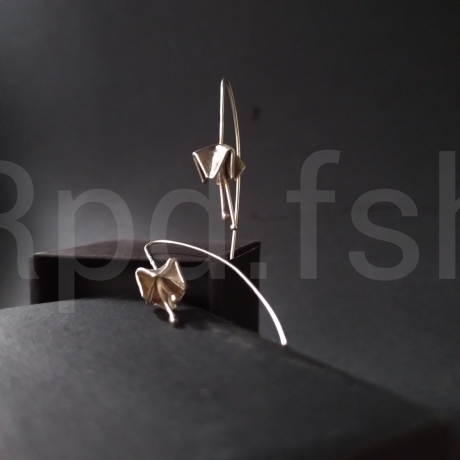 Ohrringe Origami Blüte 925 Silber