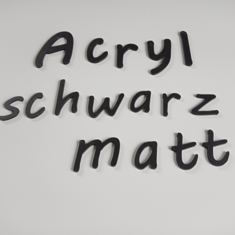 Acrylbuchstaben 3 mm schwarz matt - wetterfest