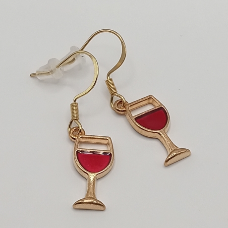 Weingläser Edelstahl Ohrhänger Ohrringe Schmuck