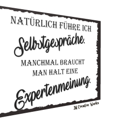 Holzschild-Shabby Selbstgespräche