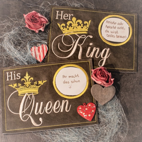 Ferberline Stickdatei MugRug King ab 10x10