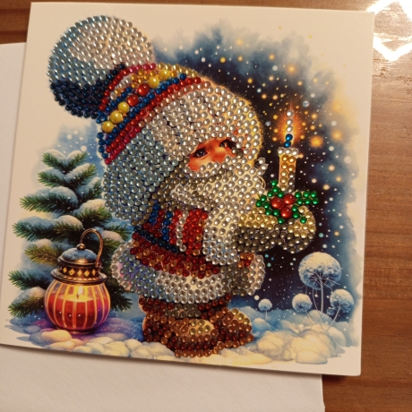 Diamond Painting Weihnachtskarte 