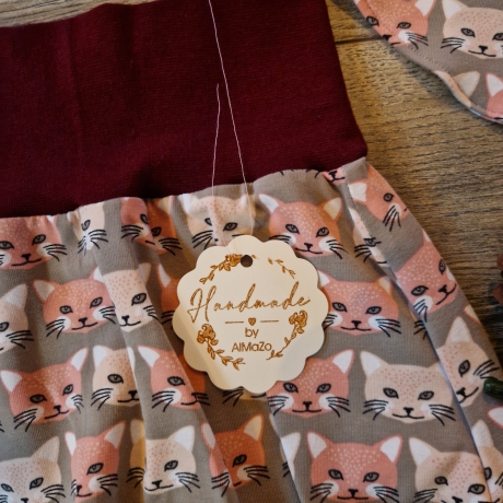 Pumphose Größe 74-86 mit Tuch Katzen