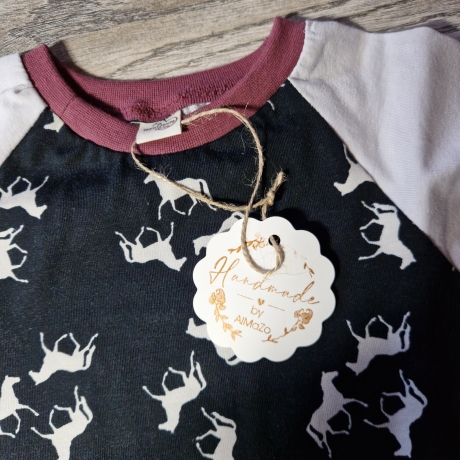 Langarmshirt, Raglan, Größe 110/116 Pferde