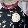 Langarmshirt, Raglan, Größe 110/116 Pferde