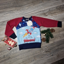 Langarmshirt, Raglan, Größe 74/80 Rakete