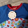 Langarmshirt, Raglan, Größe 74/80 Blumen und Marienkäfer