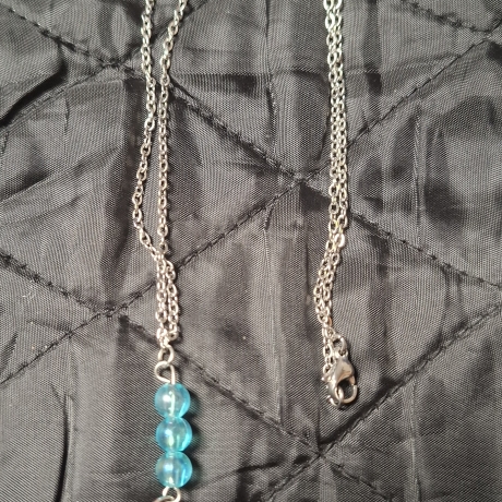 Kette Muschel blau /schwarz