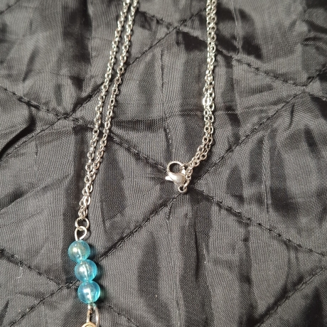 Kette Muschel blau