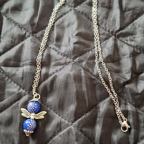 Schutzengelkette blau