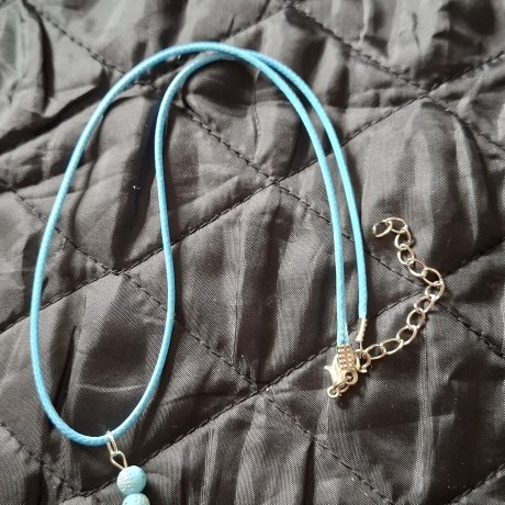Kurzkette  Blume hellblau