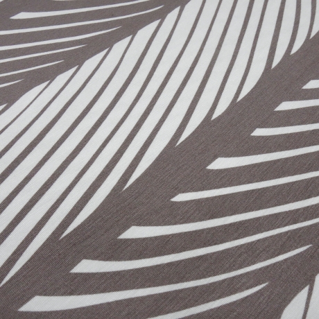 StoffViskose Jersey mit abstrakten Streifen Design braun ecrú 