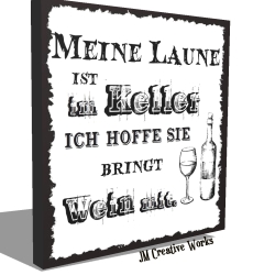 Holzschild-Shabby Wein