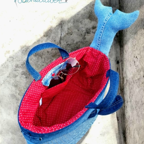 BLUU Waltasche - Utensilo - Unikat - Handmade