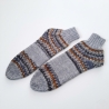 Stricksocken Gr. 43 handgestrickt Sneakersocken Schurwolle 