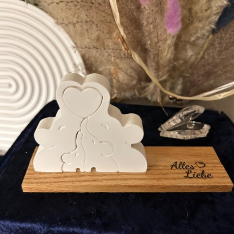Elefantenfamilie, Tierliebe, Tischdeko, Geschenk