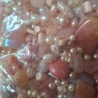 Perlen, Acryl-Perlen, rosa/apricot