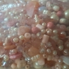 Perlen, Acryl-Perlen, rosa/apricot