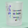 Teelichtglas  Glücksmomente gibt es beim Campen
