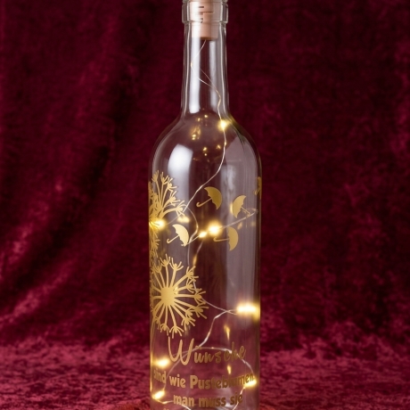 LED Flasche mit Lichterkette