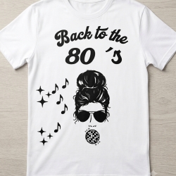 T-Shirt Back to the 80s-Retro 80er Jahre Motiv