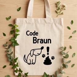Gassibeutel-Tasche  Code Braun