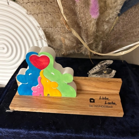 Elefantenfamilie, Tierliebe, Tischdeko, Geschenk