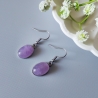 Hängeohrringe Edelstahl Amethyst Schmuck Ohrringe