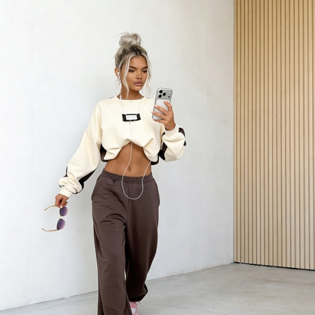 Oversize Jogger 2-Teiler Pullover & Hose wide leg XS/S & M/L