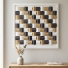 Modernes geometrisches Wandbild - 3D Papierkunst - 50 x 50 cm