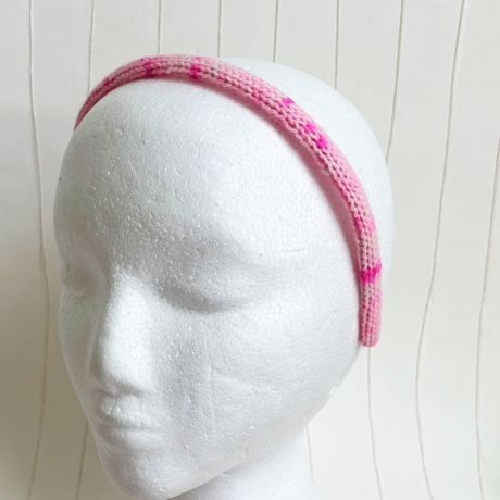 Schmale Haarreifen mit handgestricktem Bezug anniestrickt